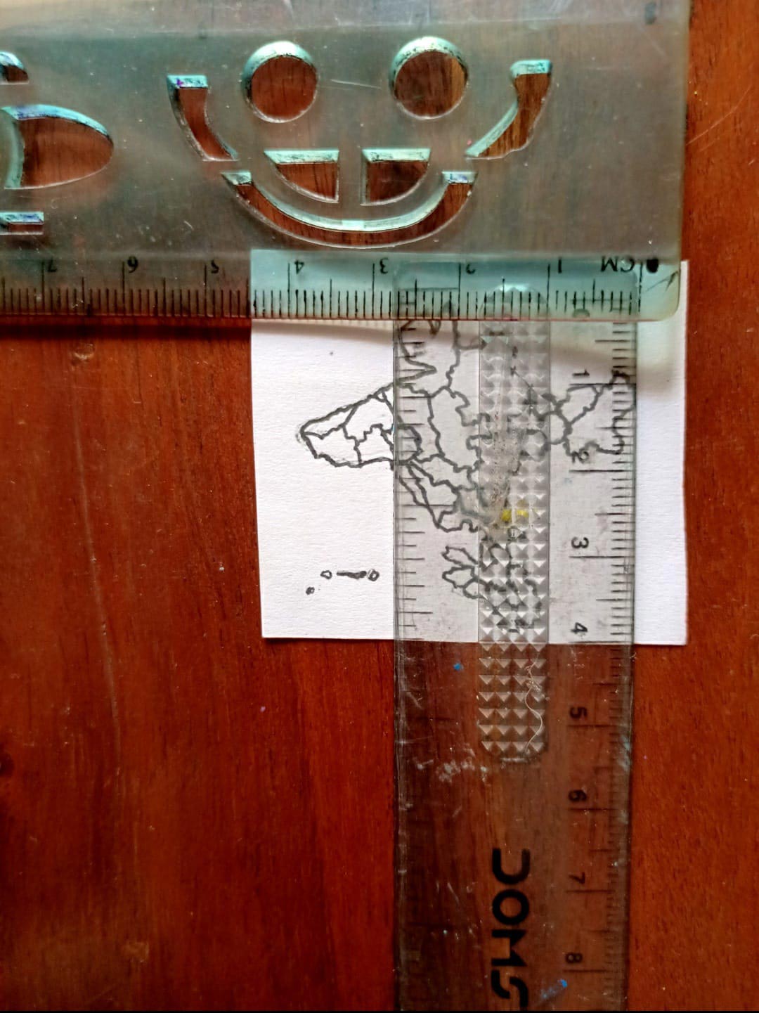 Smallest Indian Map Drawn On A Paper