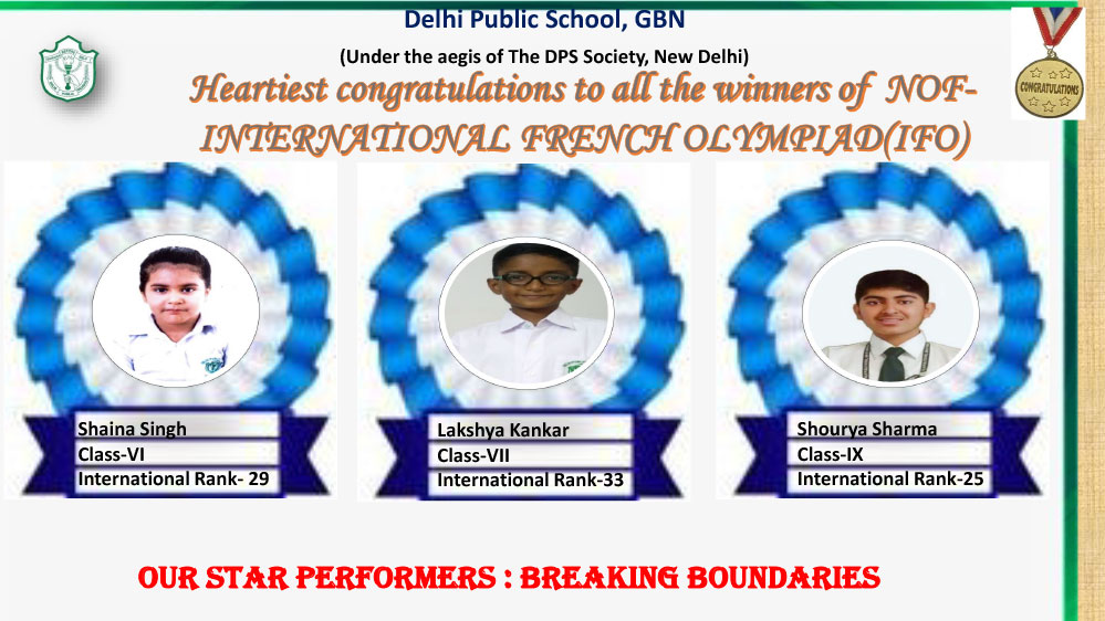 SOF- NSO, NOF French and Entrepreneurship Olympiad results